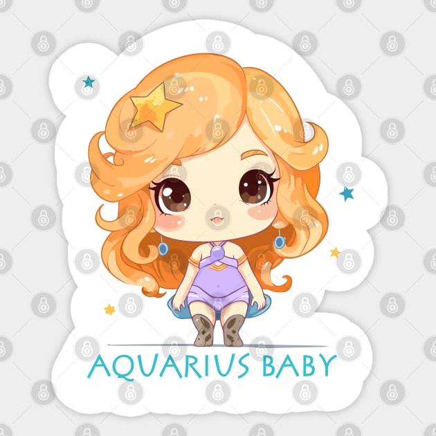 Aquarius Baby 1 Sticker by JessCrafts